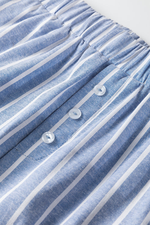 Southern Belle Stripe Button Detail Wide Leg Pants