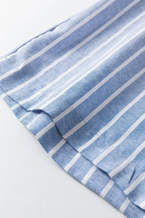 Southern Belle Stripe Button Detail Wide Leg Pants
