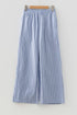 Southern Belle Stripe Button Detail Wide Leg Pants