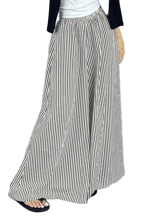Southern Belle Stripe Elastic Waist Wide Leg Pants