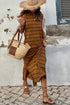 Southern Belle Stripe Print Open Back Sleeveless Maxi Dress