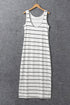 Southern Belle Stripe Print Open Back Sleeveless Maxi Dress
