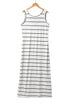 Southern Belle Stripe Print Open Back Sleeveless Maxi Dress