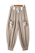 Southern Belle Striped Drawstring Cargo Jogger Pants