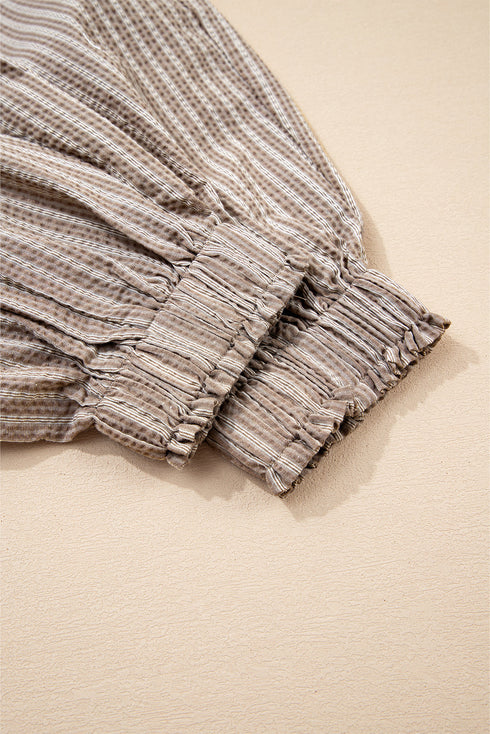 Southern Belle Striped Drawstring Cargo Jogger Pants