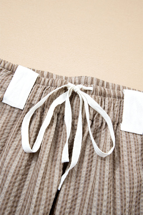 Southern Belle Striped Drawstring Cargo Jogger Pants