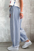 Southern Belle Striped Drawstring Loose Denim Pants