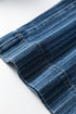 Southern Belle Striped Drawstring Pocketed Loose Jeans