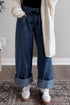 Southern Belle Striped Drawstring Pocketed Loose Jeans