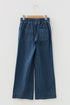 Southern Belle Striped Drawstring Pocketed Loose Jeans
