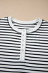 Southern Belle Striped Half Button Matching Short Set