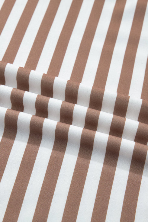 Southern Belle Striped Short Bubble Sleeve Tee