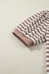 Southern Belle Striped Short Bubble Sleeve Tee