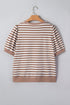Southern Belle Striped Short Bubble Sleeve Tee