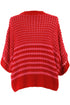 Southern Belle Striped Slouchy Knit Short Sleeve Sweater