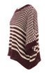 Southern Belle Striped Slouchy Knit Short Sleeve Sweater
