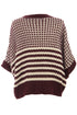 Southern Belle Striped Slouchy Knit Short Sleeve Sweater