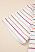 Southern Belle Striped V Neck Patterned Tee