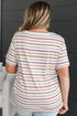 Southern Belle Striped V Neck Patterned Tee