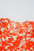 Southern Belle Style Floral Print Ruffle Sleeve Top