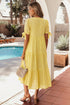 Southern Belle Textured Bow Tie Tiered Midi Dress