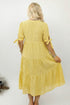 Southern Belle Textured Bow Tie Tiered Midi Dress