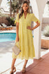 Southern Belle Textured Bow Tie Tiered Midi Dress