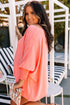 Southern Belle Textured Shirred Cuff Half Sleeve Blouse