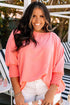 Southern Belle Textured Shirred Cuff Half Sleeve Blouse