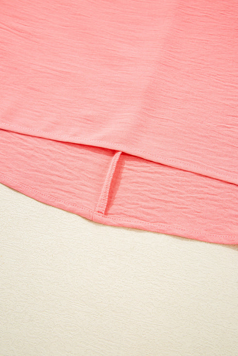 Southern Belle Textured Shirred Cuff Half Sleeve Blouse