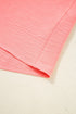 Southern Belle Textured Shirred Cuff Half Sleeve Blouse