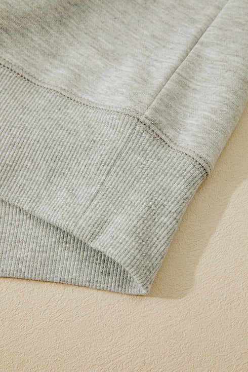 Southern Belle Thread Embroidered Drop Shoulder Round Neck Sweatshirt