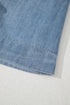 Southern Belle Tie Front Puff Sleeve Denim Blouse
