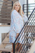 Southern Belle Tie Neck Three Quarter Sleeve Floral Dress