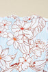 Southern Belle Tie Neck Three Quarter Sleeve Floral Dress