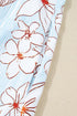Southern Belle Tie Neck Three Quarter Sleeve Floral Dress