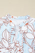 Southern Belle Tie Neck Three Quarter Sleeve Floral Dress