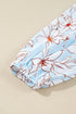 Southern Belle Tie Neck Three Quarter Sleeve Floral Dress
