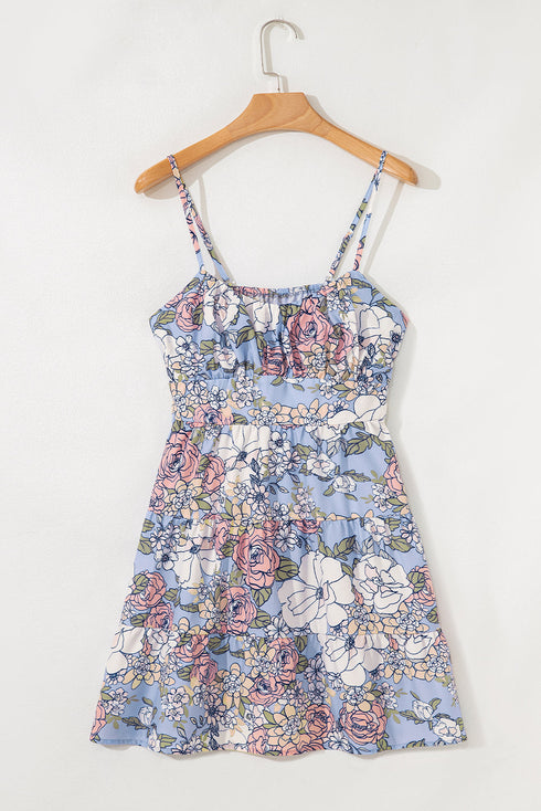Southern Belle Tiered Patchwork A-Line Floral Dress