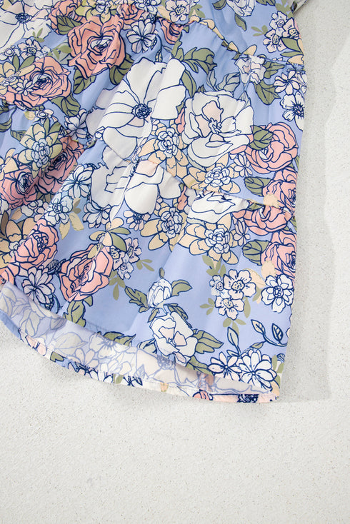 Southern Belle Tiered Patchwork A-Line Floral Dress