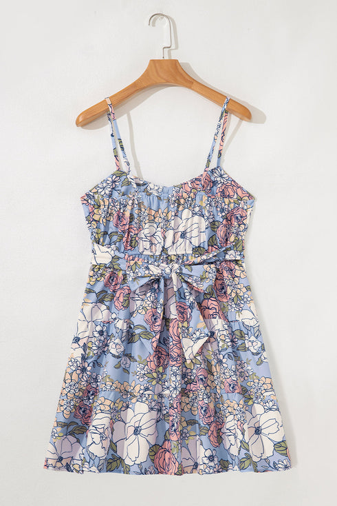 Southern Belle Tiered Patchwork A-Line Floral Dress