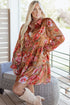 Southern Belle Vintage Print Long Sleeve Ruffle Mini Floral Dress