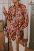 Southern Belle Vintage Print Long Sleeve Ruffle Mini Floral Dress