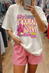 Southern Crawfish Boil Checkered Print Graphic Tee Shirt