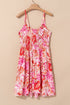 Southern Garden Floral Surplice Mini Dress