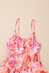 Southern Garden Floral Surplice Mini Dress