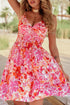 Southern Garden Floral Surplice Mini Dress