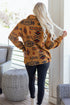Southwestern Aztec Print Sherpa Fleece Shirt Jacket