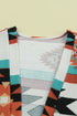 Southwestern Geometric Print Midi Length Open Front Cardigan