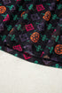 Southwestern Geometric Print Mock Neck Sheer Mesh Top